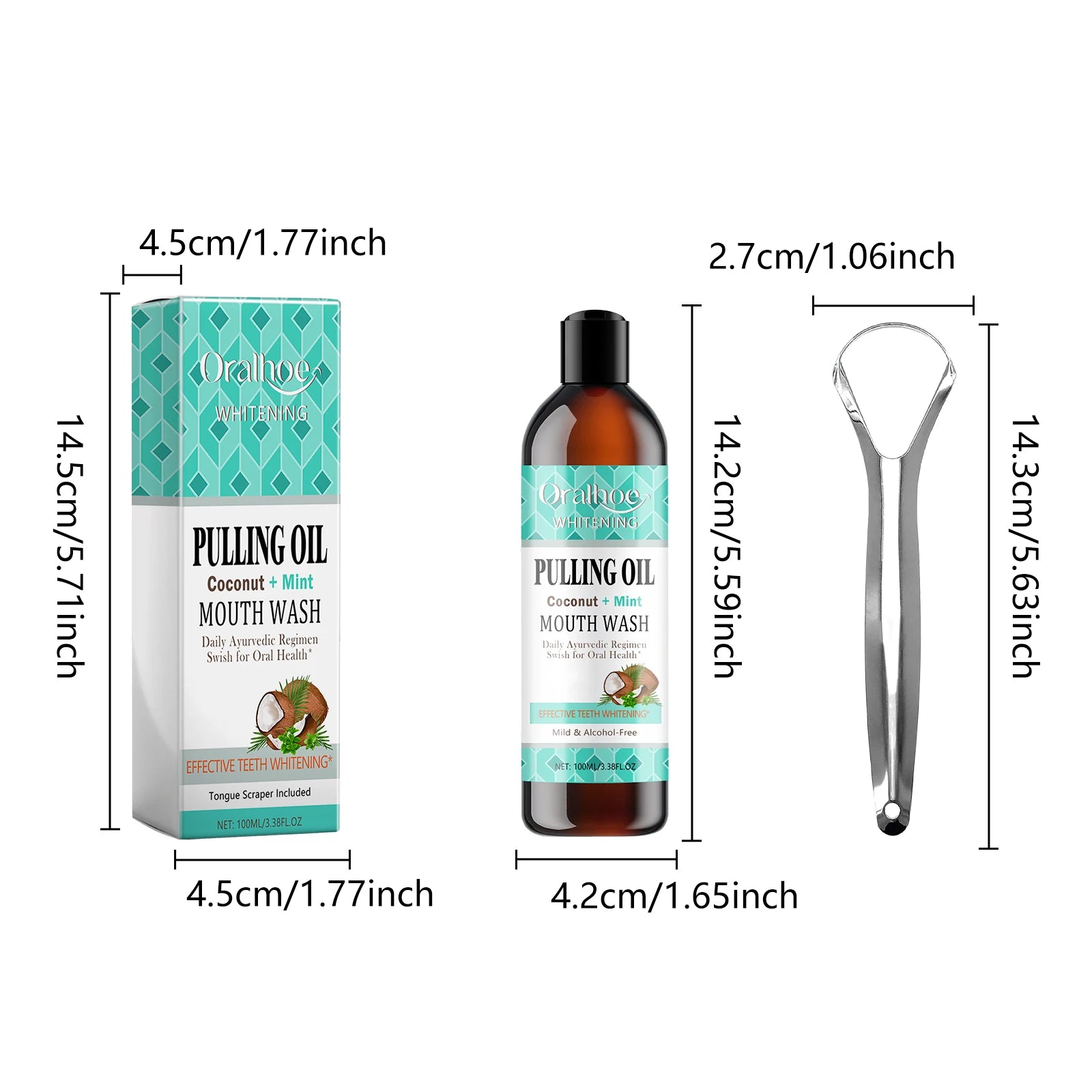 LumiDent Coconut Mint Oil Pulling Mouthwash Kit