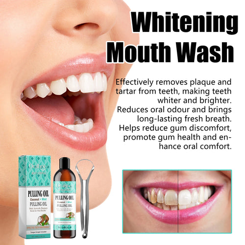 LumiDent Coconut Mint Oil Pulling Mouthwash Kit